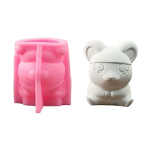 Moules de bougie en Silicone, Figurine de Hamster 3D, moules en