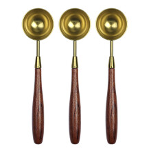 3 Pcs Wax Seal Spoon Wax Spoon Sealing Spoon-Gold Long wooden