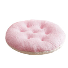 Lovely Round Design Floor Seat Pad, Tailbone Pain Relief Comfortable Chair Mat for Bedroom Living Room Kitchen, Easy Care (Cashmere Fabric, Lamb Fleec