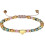 Stylish Heart Charm Bracelet Natural Stone Beaded Bangle-D 6