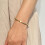 Stylish Heart Charm Bracelet Natural Stone Beaded Bangle-D 7