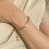 Stylish Heart Charm Bracelet Natural Stone Beaded Bangle-D 5
