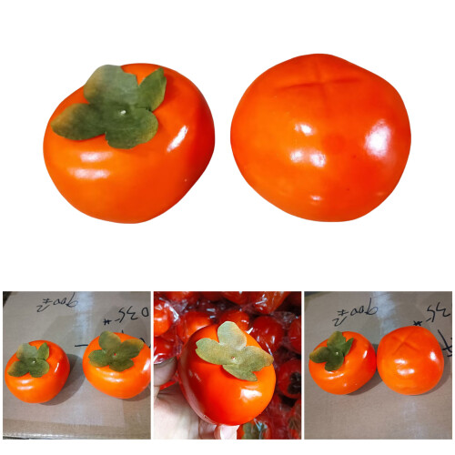 4Pieces Realistic Artificial Persimmon Simulation Fruit 1