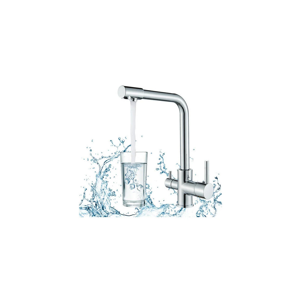 Versatile 3-Way Kitchen Faucet, Compatibility With Filtration Systems For Pure Water, 360 Swivel Spout For Unrestricted Access, Space-Saving Design 9466005059091