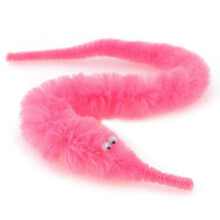 (Rose Red) 6 Pcs Fuzzy Twisty Worm Wiggle Moving Sea Horse Soft Toy Gift For Children Kids