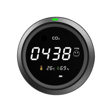 CO2 Detector with LCD Display, 3in1 Carbon Dioxide Temperature Humidity Monitor for Home Office Ref: 6186
