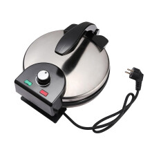 1200W Electric Pizza Maker and Skillet with Lid, Adjustable Temperature, NonStick Stainless Steel for Indoor Outdoor Parties