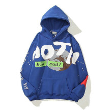 (Asian XL, blue 1) Baggy Pullover Sweatshirts Men Urban Streetwear Jesus Is King Print Hoodie Plus Velvet Hip Hop Kanye Hooded Sweatshirts