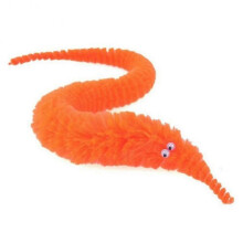 (Orange) 6 Pcs Fuzzy Twisty Worm Wiggle Moving Sea Horse Soft Toy Gift For Children Kids