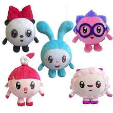 (Style 4) New Russian Cartoon Malyshariki Plush Toy Rabbit Pigs Hedgehog Sheep Panda for Kids Children Christmas Gift Happy Ball Doll Gift!ZZ13