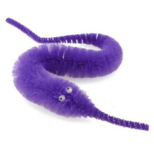 (Purple) 6 Pcs Fuzzy Twisty Worm Wiggle Moving Sea Horse Soft Toy Gift For Children Kids