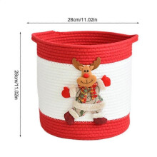 (C) Christmas Laundry Rope Basket Holiday Food Organizer for Women Kids Holiday Birthday Easter Valentines Food-C