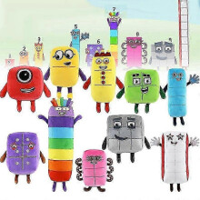 (seven) Numberblocks 1-10 Plush Doll Toy Gift Educational Premium Stuffed Numberblock New Arrival