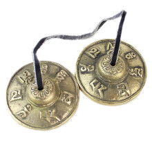 Cymbal, Chinese Decoration, Tibetan Tingsha Cymbals Bells Buddhist Meditation Yoga Bell Embossed Manjira Spiritual Gifts