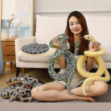 (200cm, Yellow) 200cm/300cm Giant Snakes Plush Toy Simulation Long Golden python Stuffed Snake Plushie Children Boys Gift Home Decoration-Yvan
