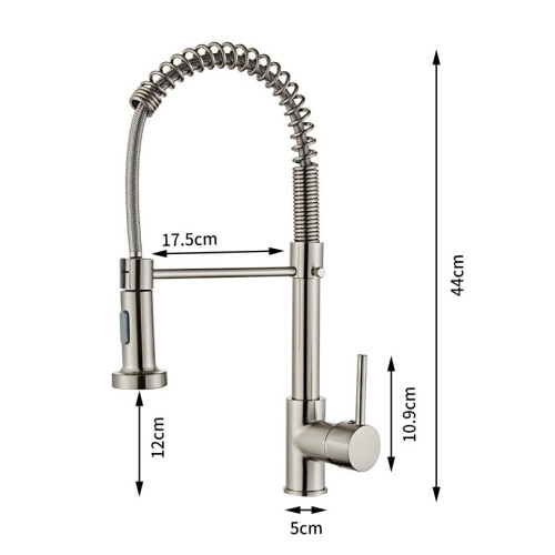 Powerful Dual Function Kitchen Faucet, Pull Down Sprayer for Comprehensive Cleaning, Brushed Nickel Finish for Timeless Elegance 1