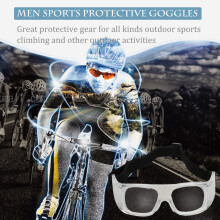 Sportschutzbrille mit austauschbaren Gläsern, verstellbarem, hochelastischem Band für sicheren Halt, kratzfesten UV400-Polycarbonatgläsern,