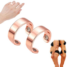 Hypoallergene sieradenoptie in de collectie puur koperen ringen, krasbestendige magnetische therapie ring met verstelbare pasvorm, lymfedrainage.