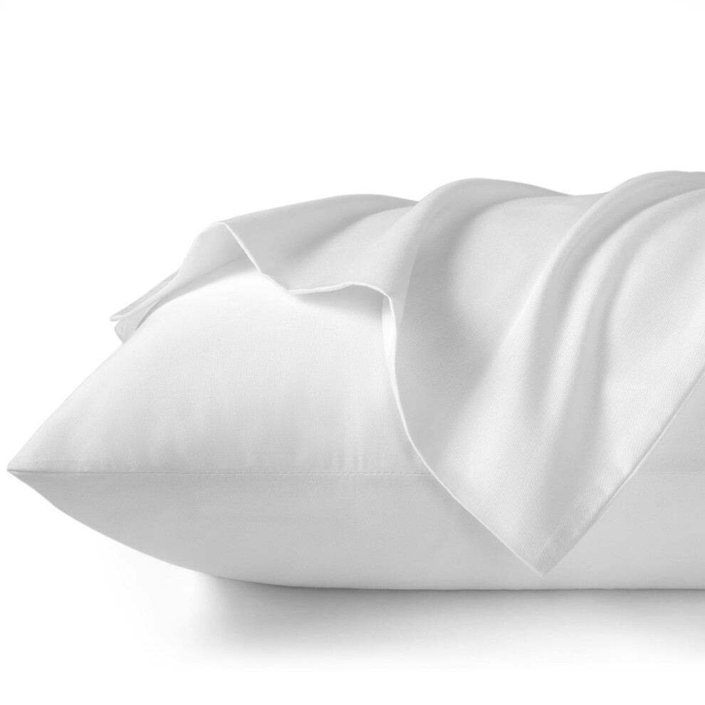Toddler Pillowcase Set 14x20 Soft Breathable Cotton with Envelope Closure for Kids Travel, White