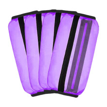 Pack of 4 Horse Fly Boots, Horse Leg Wraps, Nylon Horse Leggings for Horse Purple