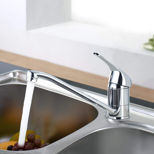 Sleek Design Kitchen Faucet, Diamond Seal Technology, Solid Brass Construction, Precise Water Flow And Temperature Control, Environmentally Friendly