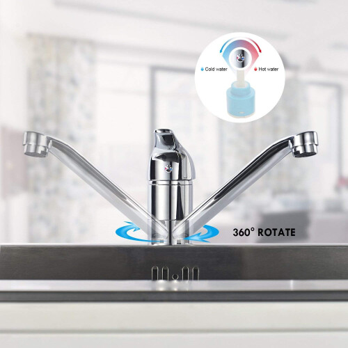 Sleek Design Kitchen Faucet, Diamond Seal Technology, Solid Brass Construction, Precise Water Flow And Temperature Control, Environmentally Friendly 1
