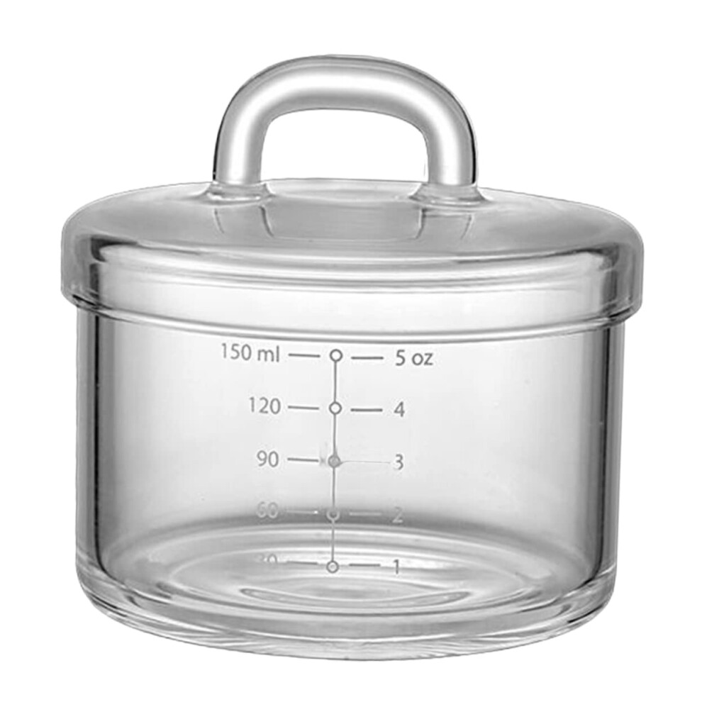 Glass Steaming Bowl with Lid Heat Resistant for Baby Food Soup Yogurt and Steamed Eggs