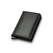 Stilig, slank kredittkortholder, etui i aluminiumslegering for menn med slitesterk overflate