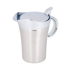 Stainless Steel Gravy Boat 750ml Double Wall Thermal Insulated Sauce Jug with EasyOpen Lid