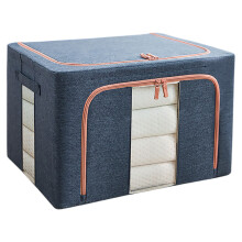 Thick Fabric for Comforters, Foldable Storage Box with Transparent Mesh Windows for Content Identification, Reinforced Handles for Easy Moving, Sturdy