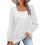 (L, White) Women's Long Sleeve Square Neck Knitted Pit Pullover Sweater Casual Loose Tunic 1