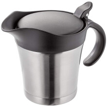 16 Oz Stainless Steel Gravy Boat with Lid, DoubleWall Insulated Sauce Jug for Holiday Dining
