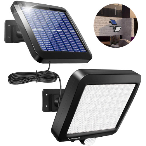 Energy Saving Solar Flood Light With Smart PIR Motion Sensor, 1000LM Adjustable Solar Panel Lamp For Your Outdoor Needs 2