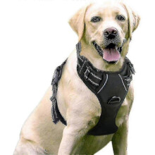 (55 75CM, Black) No-pull Dog Harness Padded Adjustable Pet Vest Harness For Large Dogs Training Or Walking High Quality