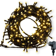 Radiant Occasions, 50M Warm Light Fairy String Lights, IP44 Waterproof & Connectable Decorative Lights, 300 LED Bulbs with 8 Modes, Low Voltage & Ener