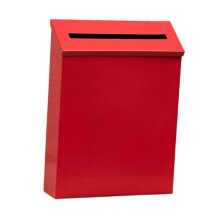 (Red) Wall Mount Mailbox, Large Capacity Mail Box, Metal Post Box, Mailboxes for Outside, 8.66'x2.36'x11.4
