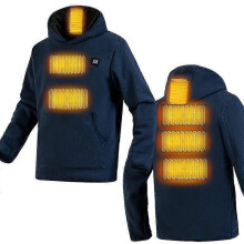 (L, Dark blue) Heated Hoodies For Men Women, Heated Sweatshirt With 6 Heating Zones