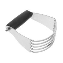 Stainless Steel Dough Blender and Pastry Cutter with Ergonomic Comfort Grip for Baking