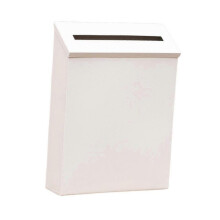 (White) Wall Mount Mailbox, Large Capacity Mail Box, Metal Post Box, Mailboxes for Outside, 8.66'x2.36'x11.4