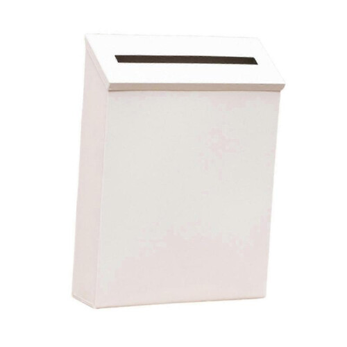 (White) Wall Mount Mailbox, Large Capacity Mail Box, Metal Post Box, Mailboxes for Outside, 8.66'x2.36'x11.4