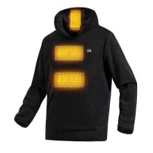 (L, Black) Heated Hoodies For Men Women, Heated Sweatshirt With 6 Heating Zones