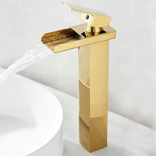 Einhebel-Waschtischarmatur, gebürstete Goldoberfläche für luxuriösen Komfort, robustes Messing für lange Lebensdauer, klassisches Design mit