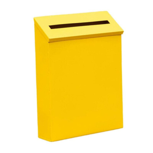 (Yellow) Wall Mount Mailbox, Large Capacity Mail Box, Metal Post Box, Mailboxes for Outside, 8.66'x2.36'x11.4 2