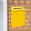 (Yellow) Wall Mount Mailbox, Large Capacity Mail Box, Metal Post Box, Mailboxes for Outside, 8.66'x2.36'x11.4 5