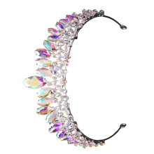 Bandeaux couronne de diamant pour mariée, serre-tête coloré à -B