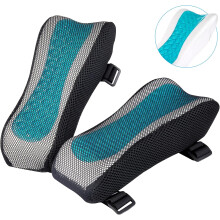 Armleuningkussens voor gaming- of bureaustoelen, hypoallergene polyester hoes biedt huidvriendelijk comfort, ergonomisch traagschuim zorgt voor