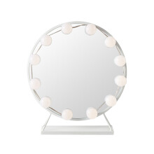 Hollywood Style Lighted Makeup Mirror, Smart Touch Control Adjustable Brightness & 3 Color Lighting Modes, Detachable Magnification, 360 Rotation,