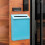 (Blue) Wall Mount Mailbox, Large Capacity Mail Box, Metal Post Box, Mailboxes for Outside, 8.66'x2.36'x11.4 5