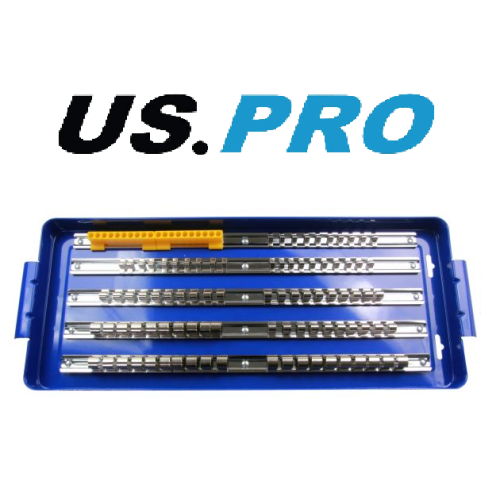 us pro US PRO 110pc 1/4" 3/8" 1/2" Socket Storage Tray Rack 1494