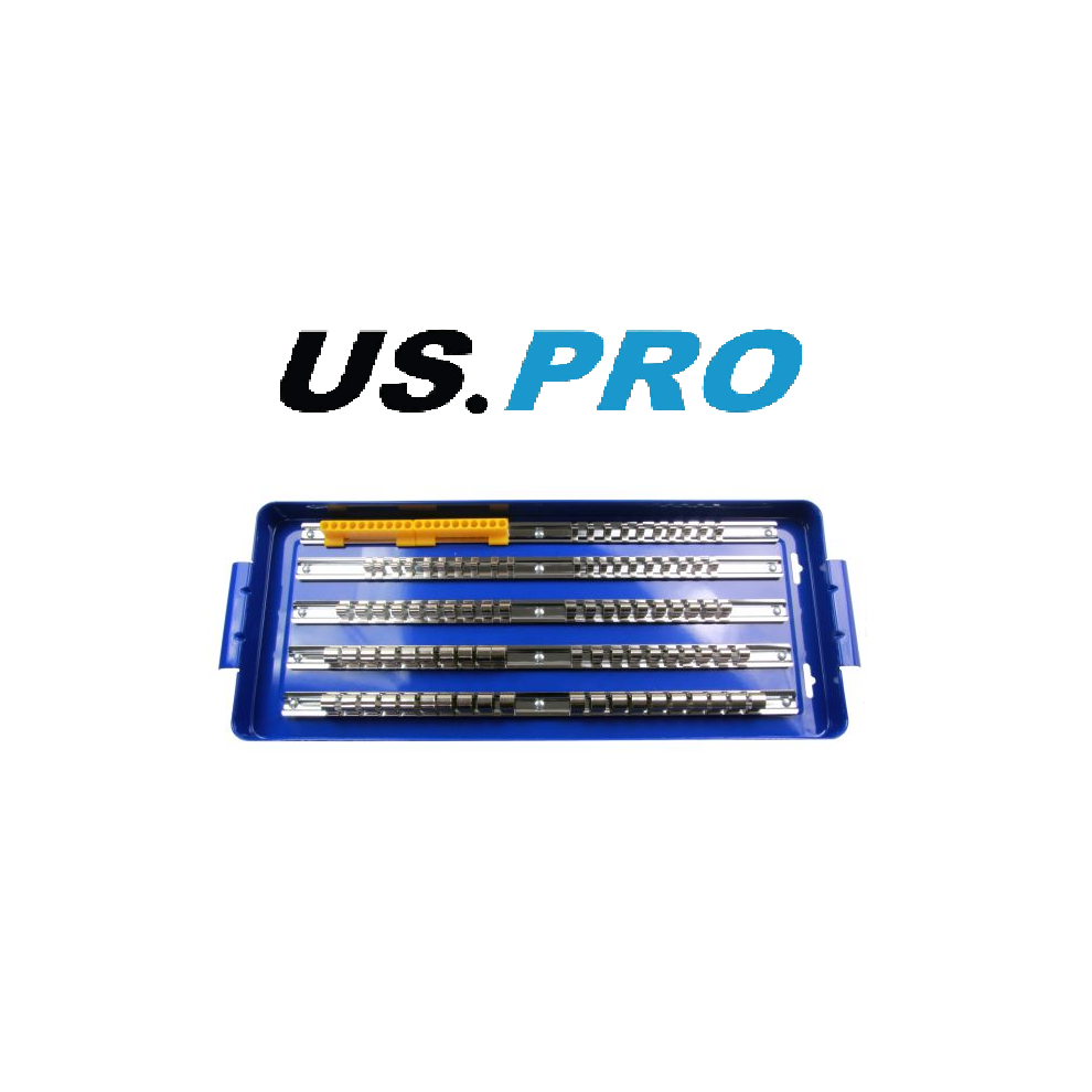 US PRO 110pc 1/4" 3/8" 1/2" Socket Storage Tray Rack 1494